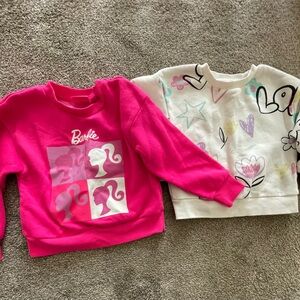 Barbie Pink and White Kids Sweatshirt Set